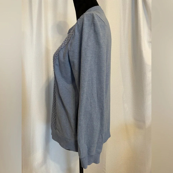 Alfred Dunner blue front zipper jacket size petite 10 - Picture 2 of 5